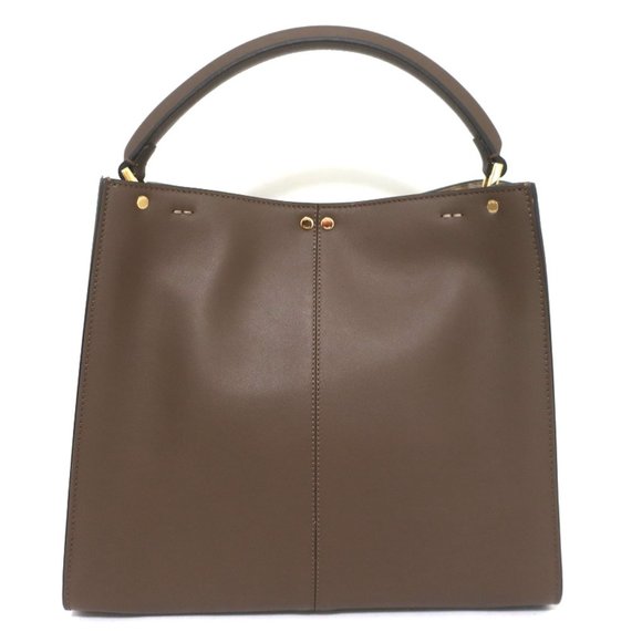 FENDI PEEKABOO X-LITE MEDIUM TOTE BROWN LEATHER SHOULDER BAG NEW - Picture 7 of 16